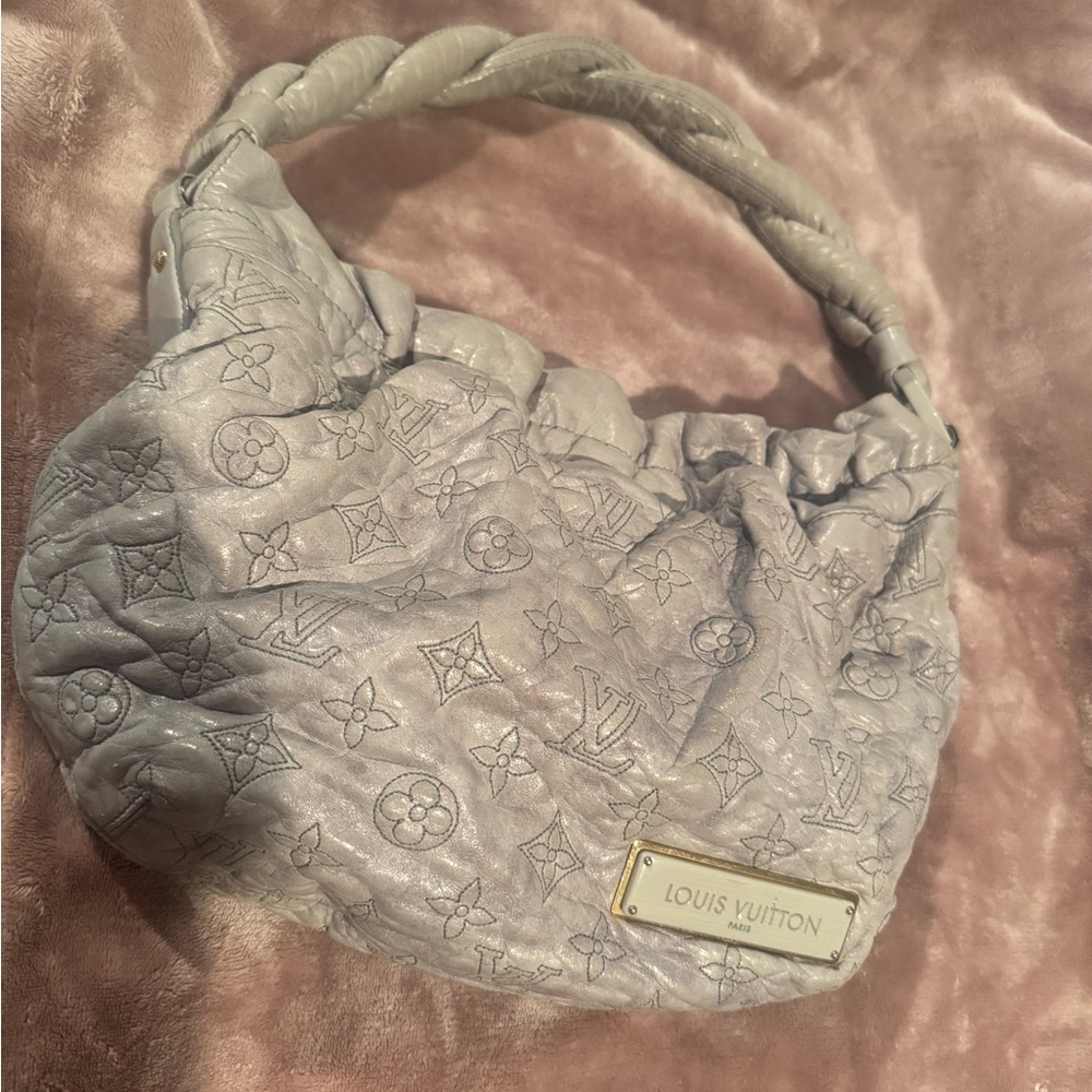 Louis Vuitton Gray Hobo Bag